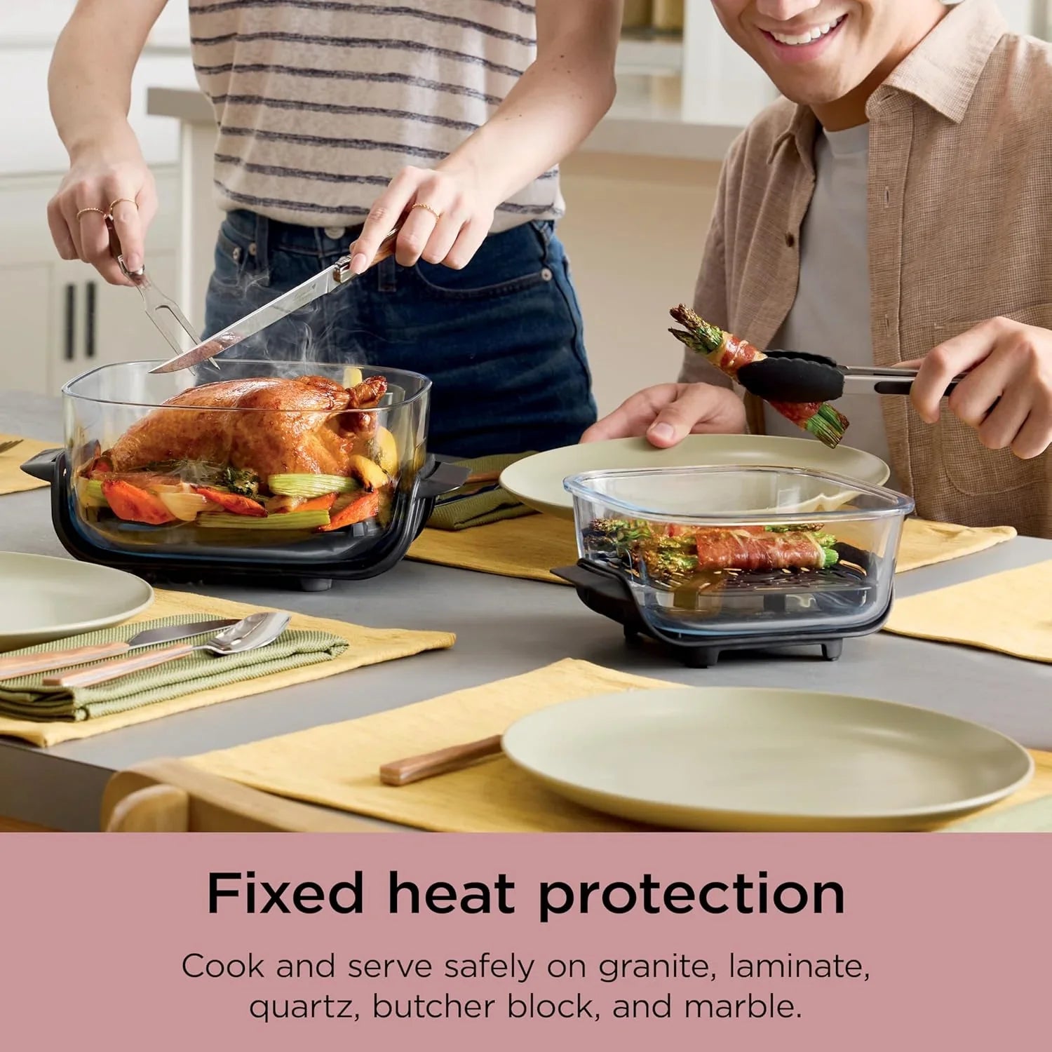 Ninja Crispi Friteuse à air portative en verre 4-en-1