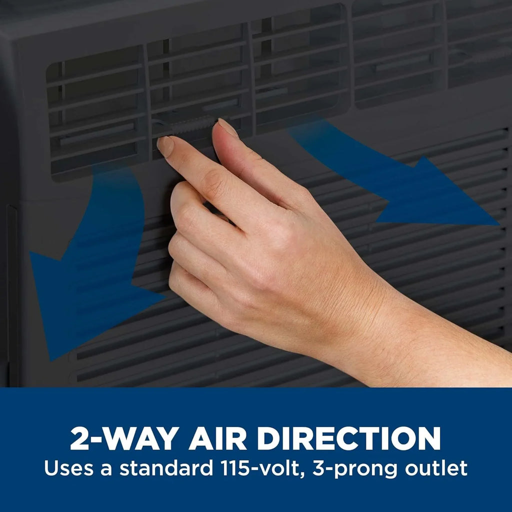 Climatiseur de fenêtre GE, 5 000 BTU pour petites pièces jusqu'à 150 pi² avec ventilateur réglable manuellement et réglages de refroidissement