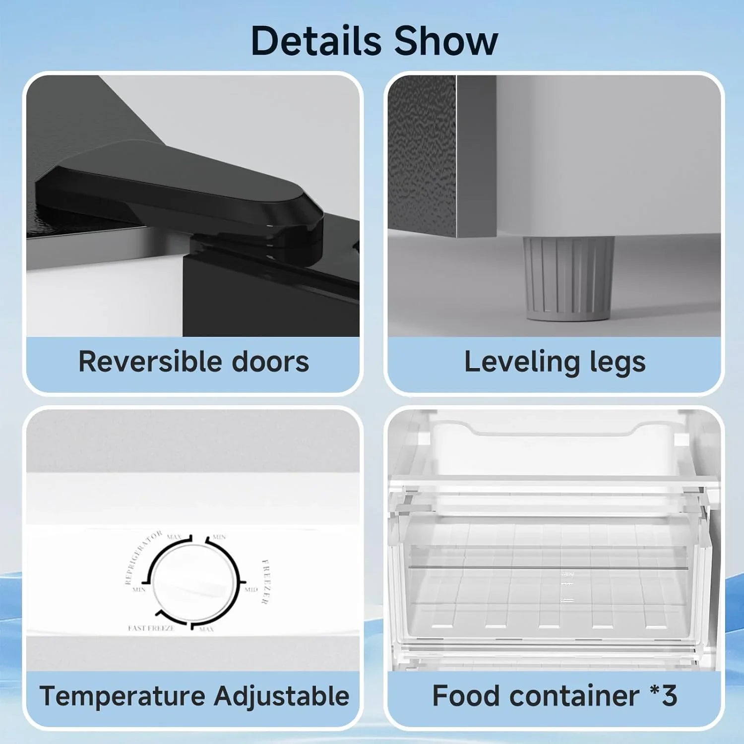 Congélateur vertical Bangson, 7 pieds cubes, congélateur/réfrigérateur vertical convertible
