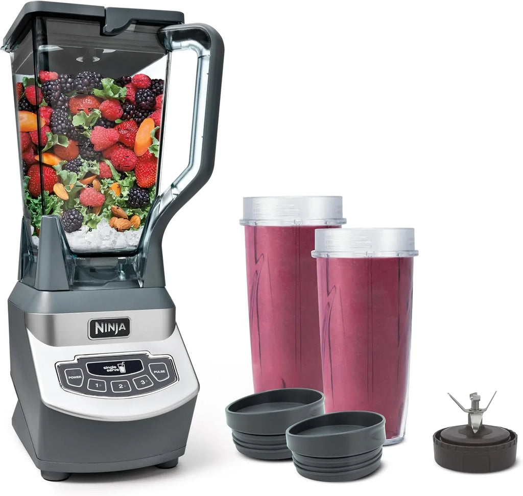 Mixeur compact professionnel Ninja BL660, 1 100 W, 3 fonctions, idéal pour les boissons glacées, les smoothies, les sauces et bien plus encore.