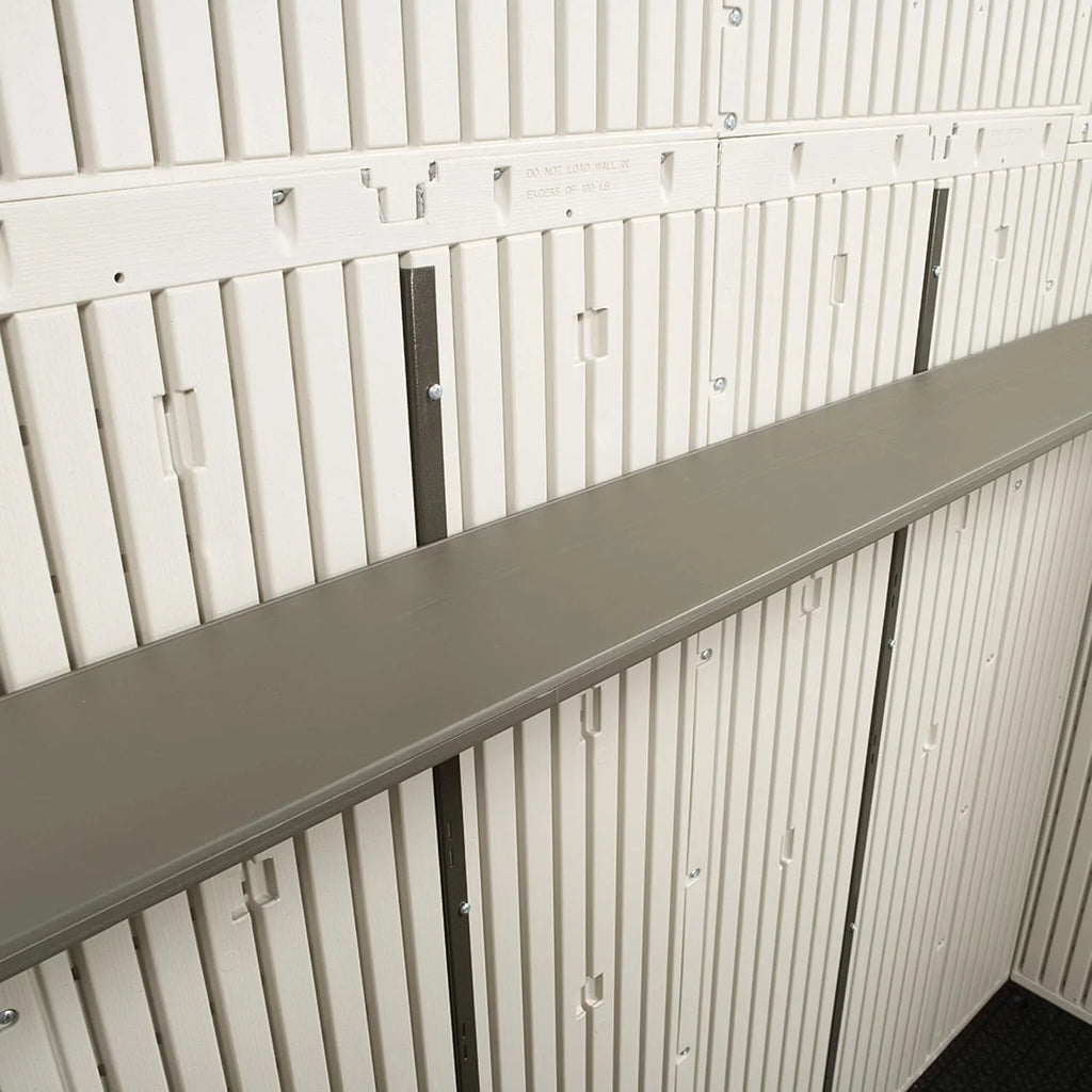 Abri de rangement extérieur Lifetime 6446, 8 x 15 pi, sable du désert