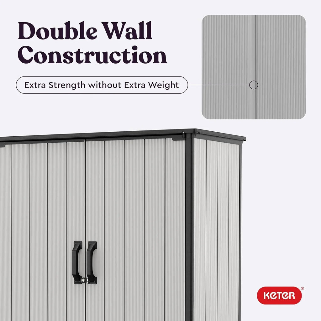 Abri de rangement extérieur haut en résine Keter Premier (4,6 x 5,6 pi)