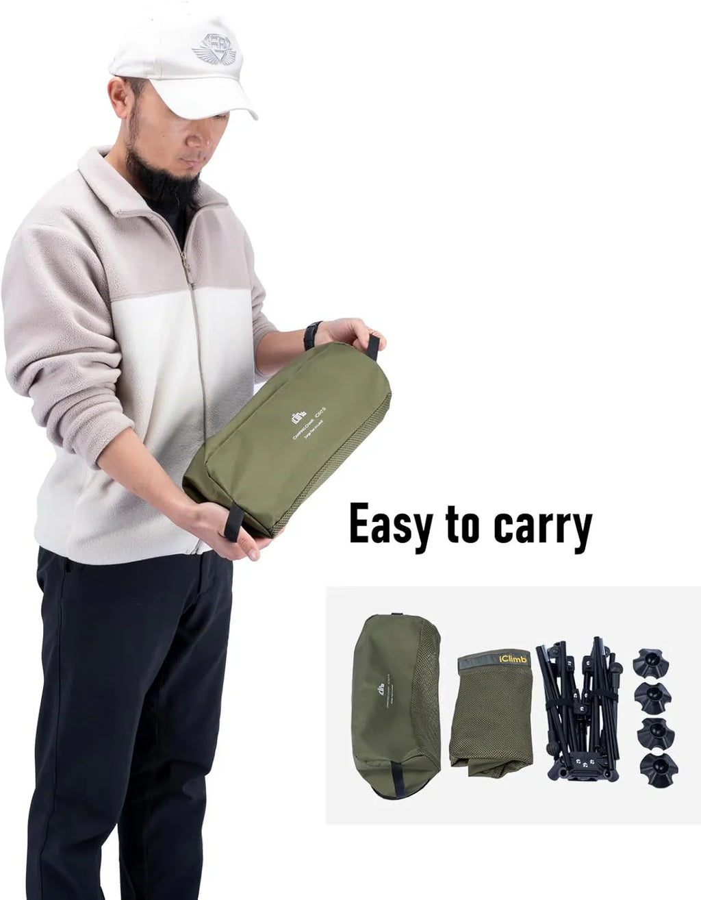 Chaise de plage pliante de camping compacte et ultralégère