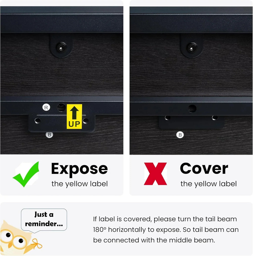 Cadre de lit plateforme en métal SHA CERLIN 14" Queen, antidérapant et silencieux, chêne noir