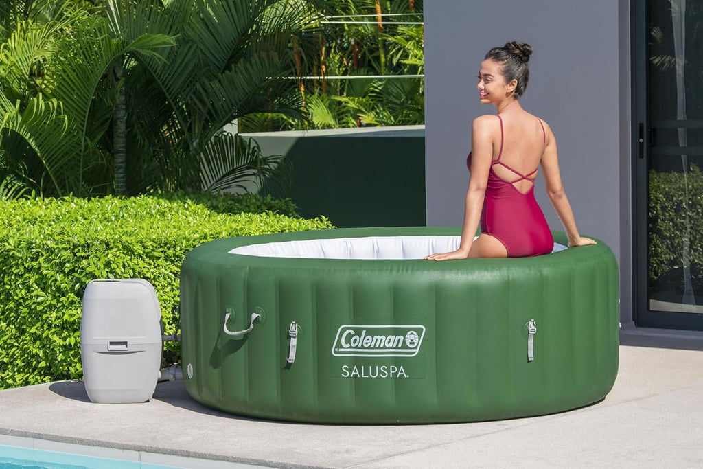 Spa gonflable d'extérieur Bestway Palm Springs EnergySense Smart AirJet Plus pour 4 à 6 personnes avec 140 AirJets et couverture isolante