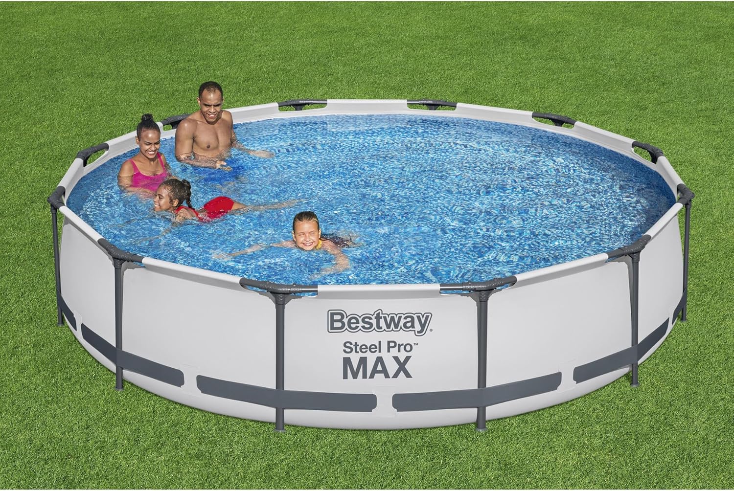 Kit de piscine hors sol extérieure à cadre métallique rond Steel Pro MAX 10' x 30'