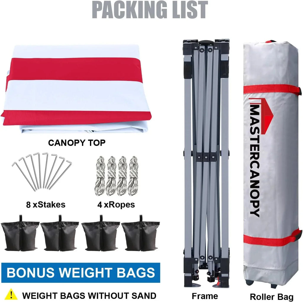 Tente pop-up robuste avec sac à roulettes (10 x 10, noir)