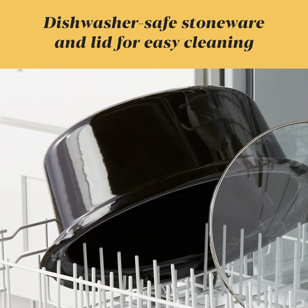 Mijoteuse 7 pintes, portable, programmable, avec minuterie, couvercle verrouillable, acier inoxydable ; un appareil de cuisine indispensable