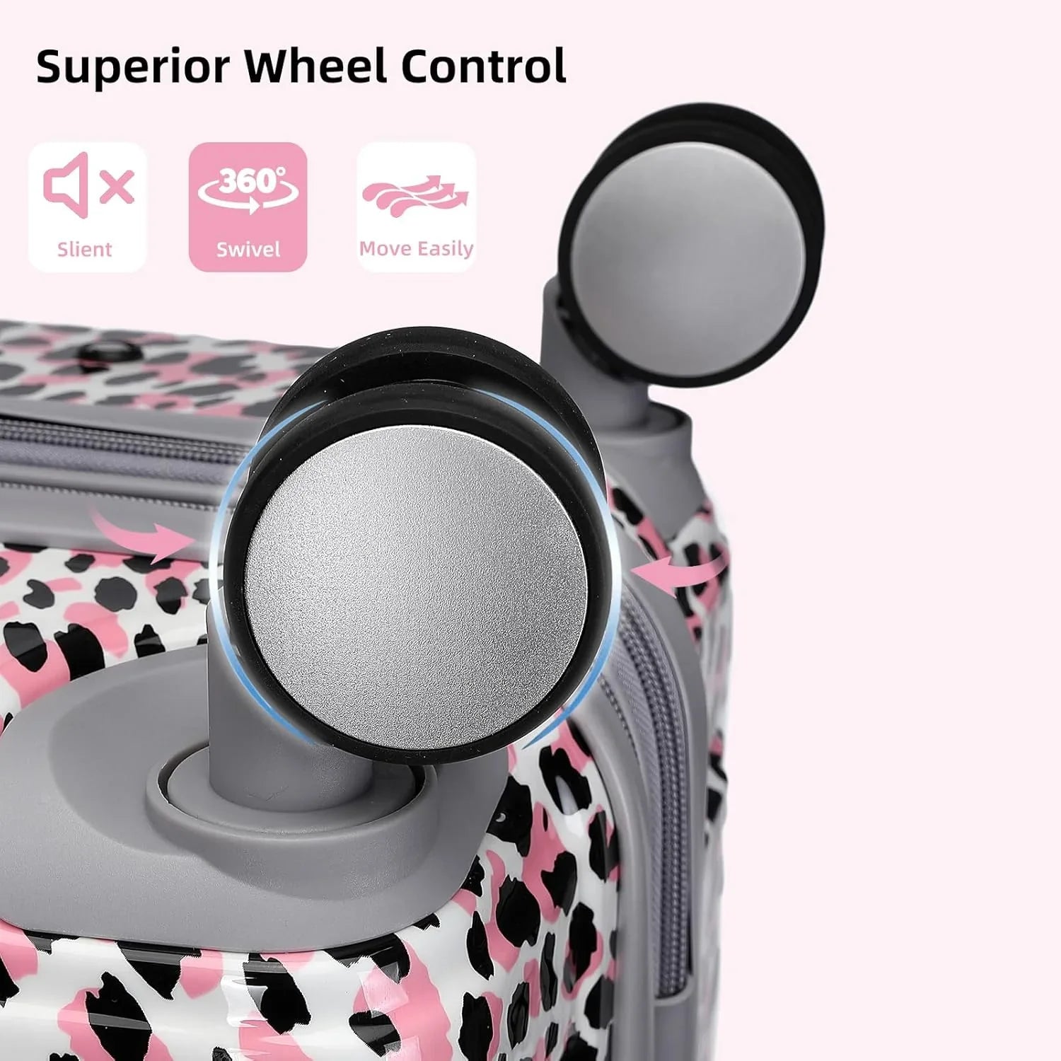 Ensemble de bagages 6 pièces, ensemble de valises rigides extensibles avec roulettes pivotantes, ensemble de bagages à roulettes légers