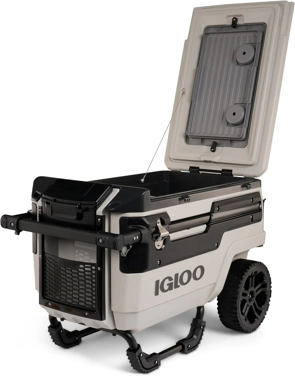 Glacière à roulettes de 70 pintes, glacière isotherme à coque rigide