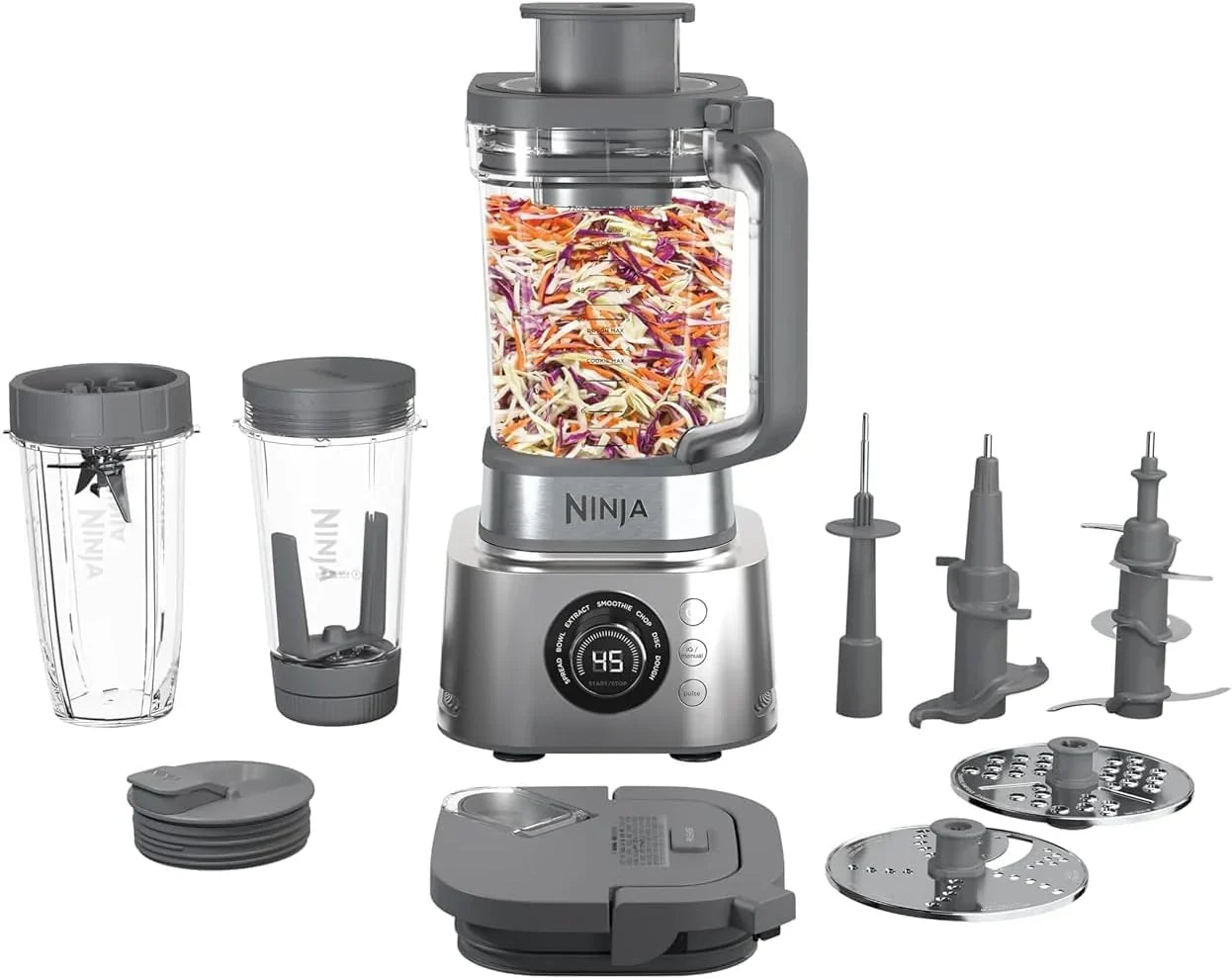 Bol combiné mixeur et robot culinaire Ninja 6 fonctions, pichet de 2 040 ml