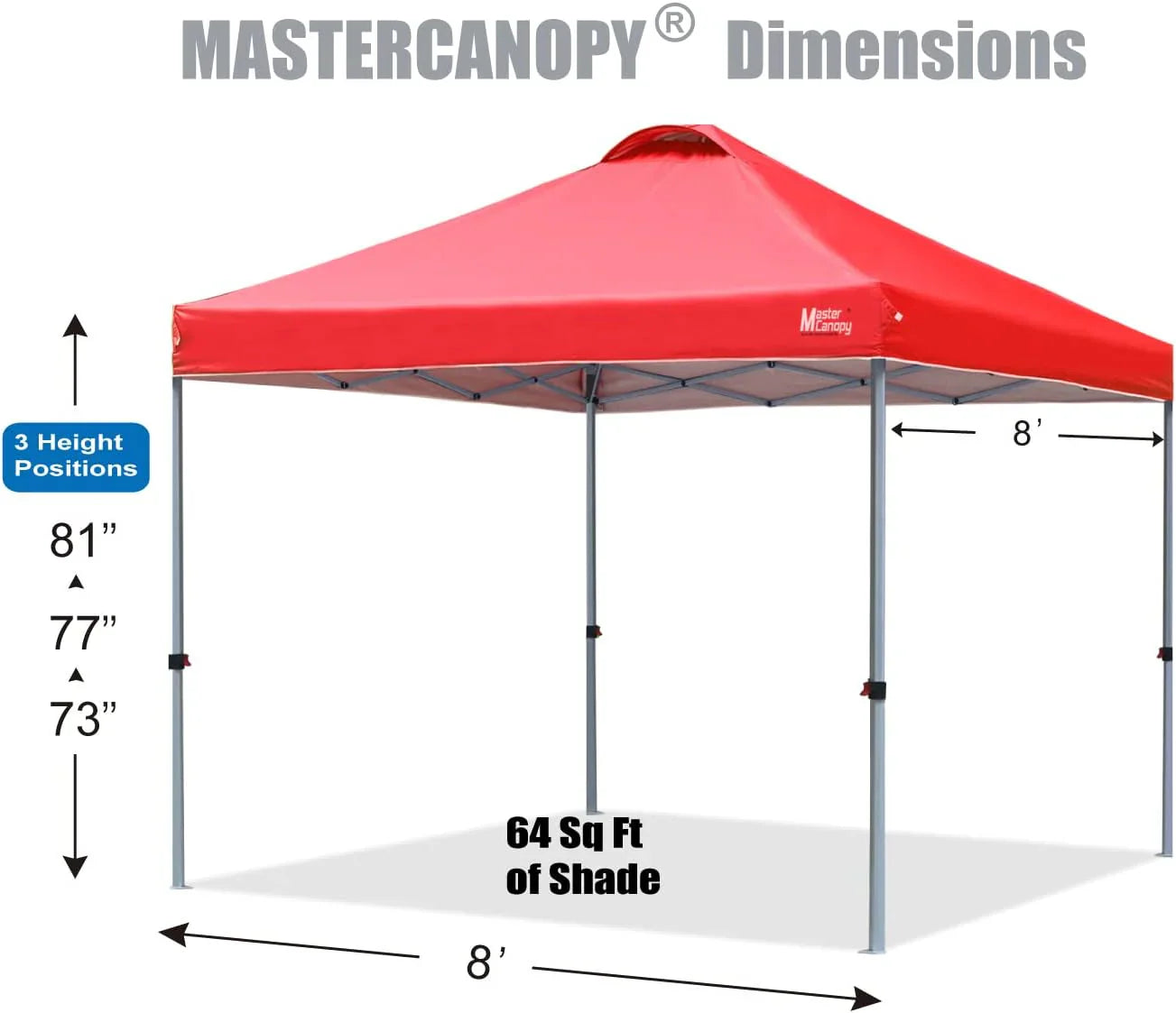 Tente pop-up robuste avec sac à roulettes (10 x 10, noir)