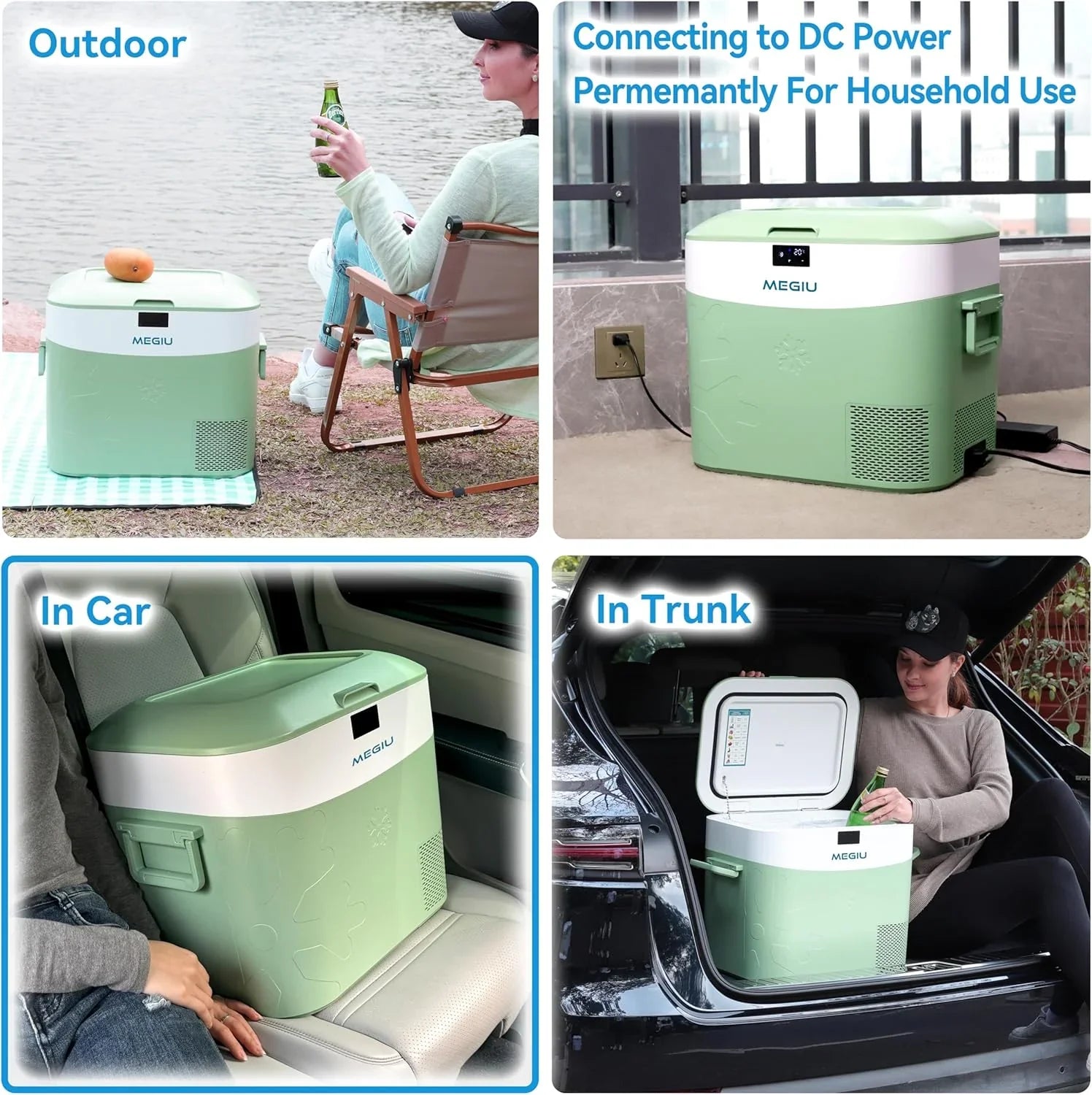 Réfrigérateur de voiture portable de 23 pintes (22 litres) avec compresseur