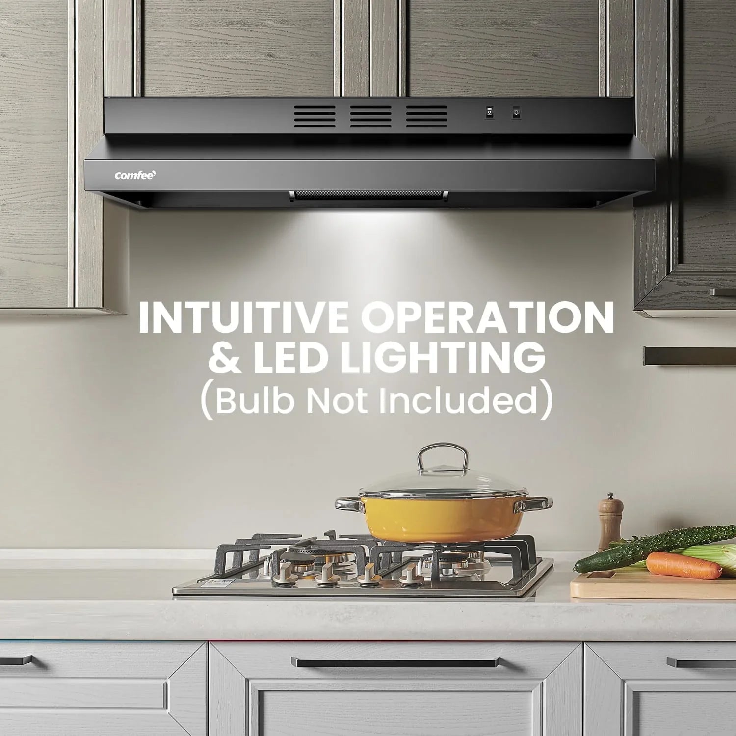 Filtre de cuisine réutilisable en acier inoxydable durable Comfee 30 po pour conduit/sans conduit sous armoire