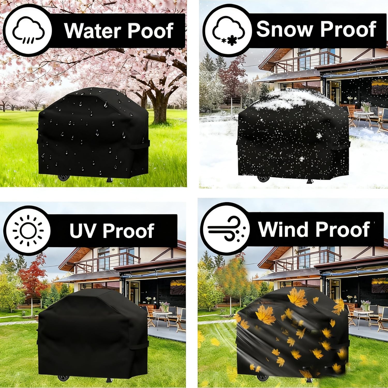 TEENO Houtskoolbarbecue, XXL kookrooster, anti-verbrandingshandschoenen, thermometer, aslade, verstelbare ventilatieopening, grote houtskoolbarbecue (basismodel) 