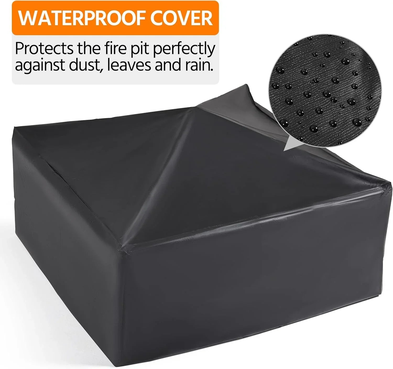 Yaheetech Table de foyer multifonctionnelle 32 pouces carré en métal foyer poêle arrière-cour patio jardin cheminée pour camping, chauffage extérieur, feu de joie et pique-nique