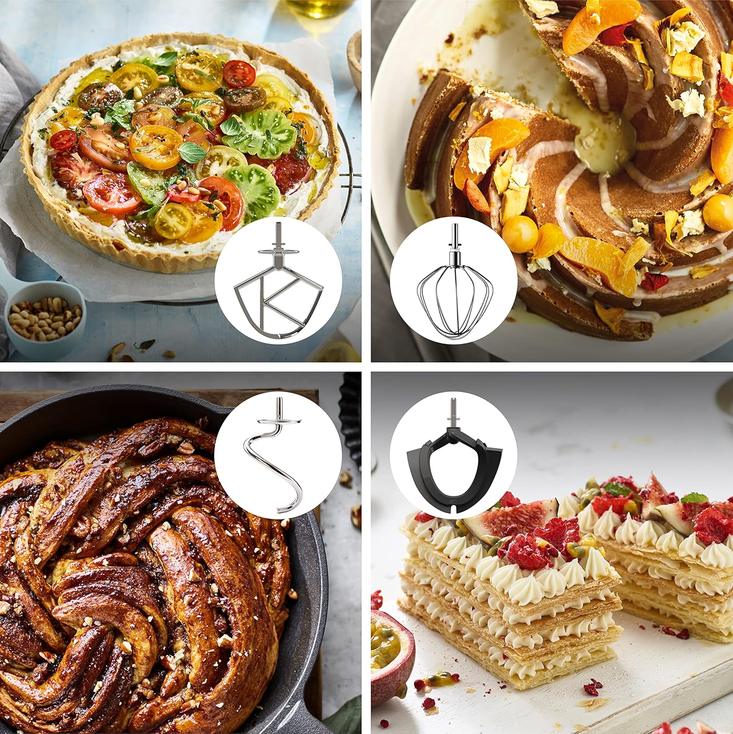 Kenwood Titanium Chef Baker KVC85.004SI Patisserie Processor met geïntegreerde weegschaal, inclusief 3-delige deegset, mengkom van 5 liter en 3,5 liter, progressieve cruisecontrol, 1200 W, zilverkleurig 