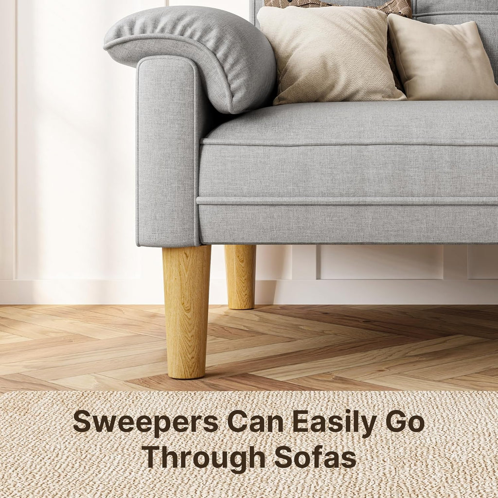 Canapé 2 places Xbro - petit canapé 2 places avec accoudoirs et poches latérales, canapé moderne