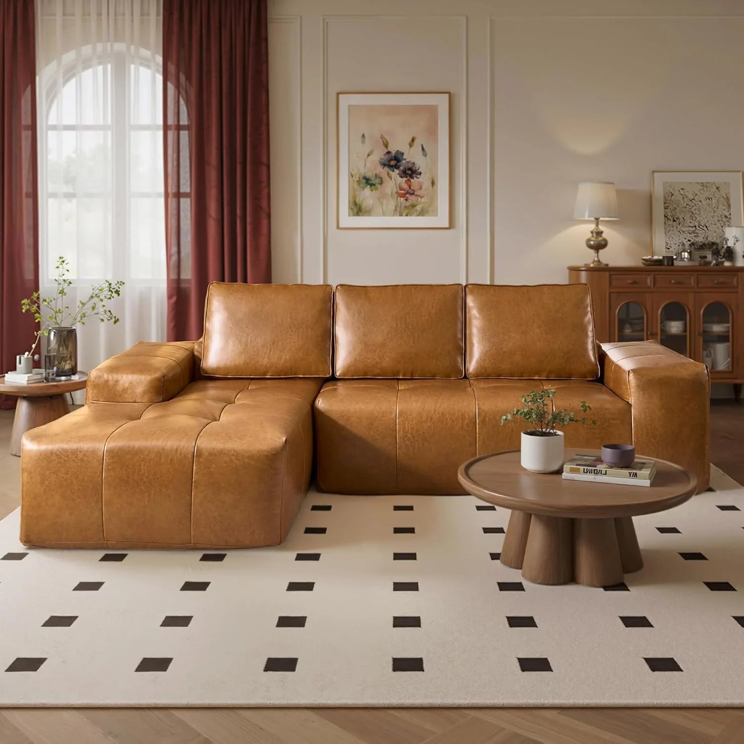 Canapé Ovios 104" Cloud Section Fauteuil en L, canapé modulaire moderne