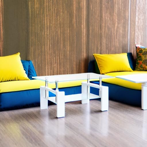 Table basse rectangulaire de salon, table basse d'appoint moderne