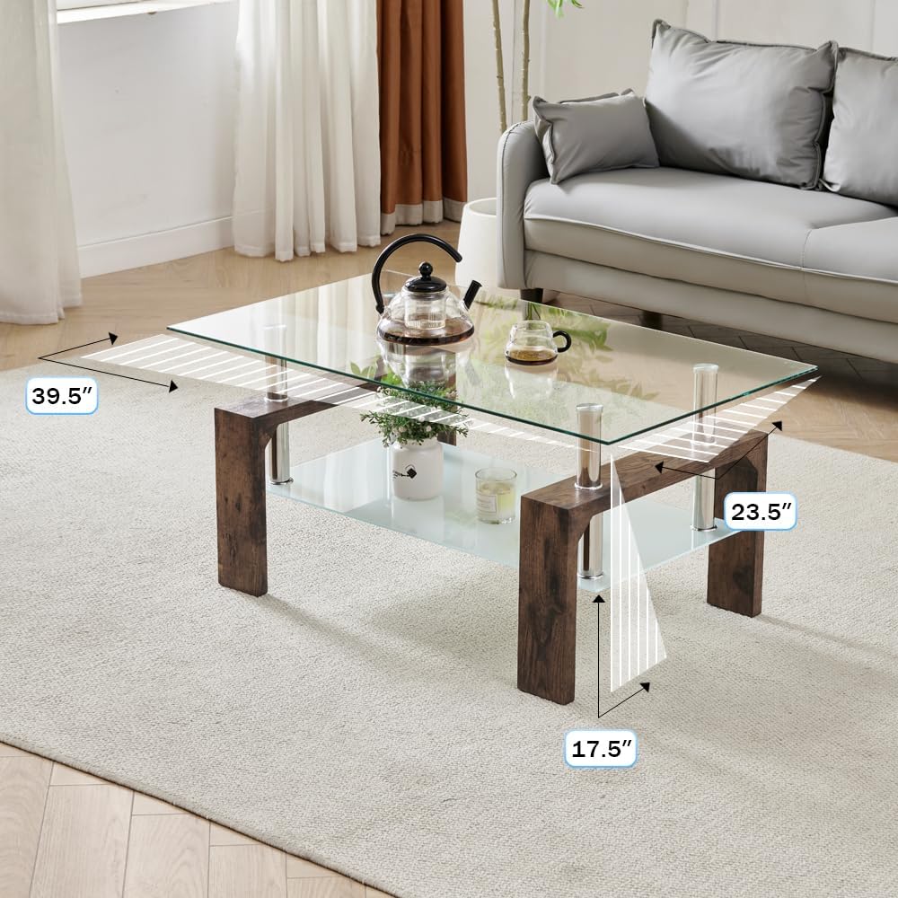 Table basse rectangulaire de salon, table basse d'appoint moderne