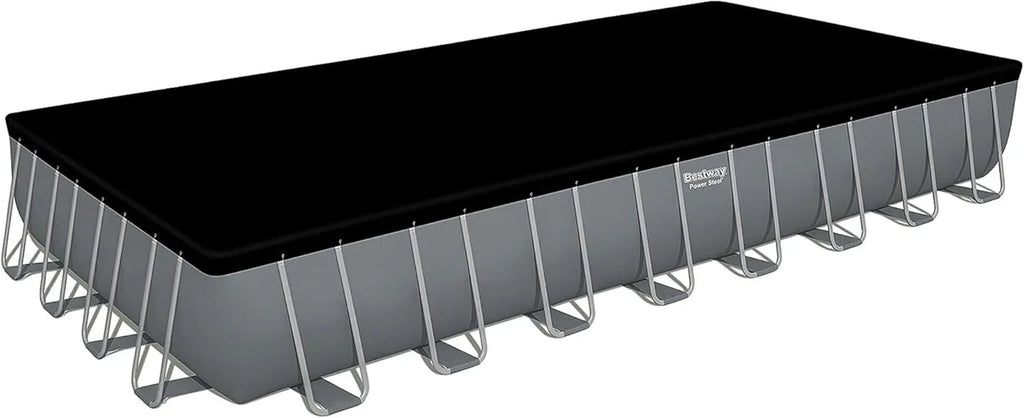 Piscine hors sol ovale Power Steel 4,3 m x 2,4 m x 100 cm | Comprend une pompe de filtration de 2070 litres, une échelle et un distributeur ChemConnect.