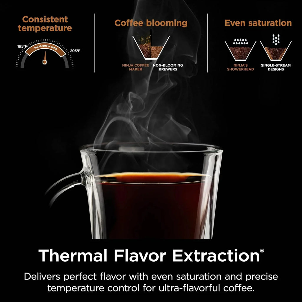 Cafetière extra large pour boissons chaudes et glacées, infusion rapide à froid, 4 modes d'infusion, 8 tailles (petite pour les voyages), cafetière une tasse, capacité de 12 tasses