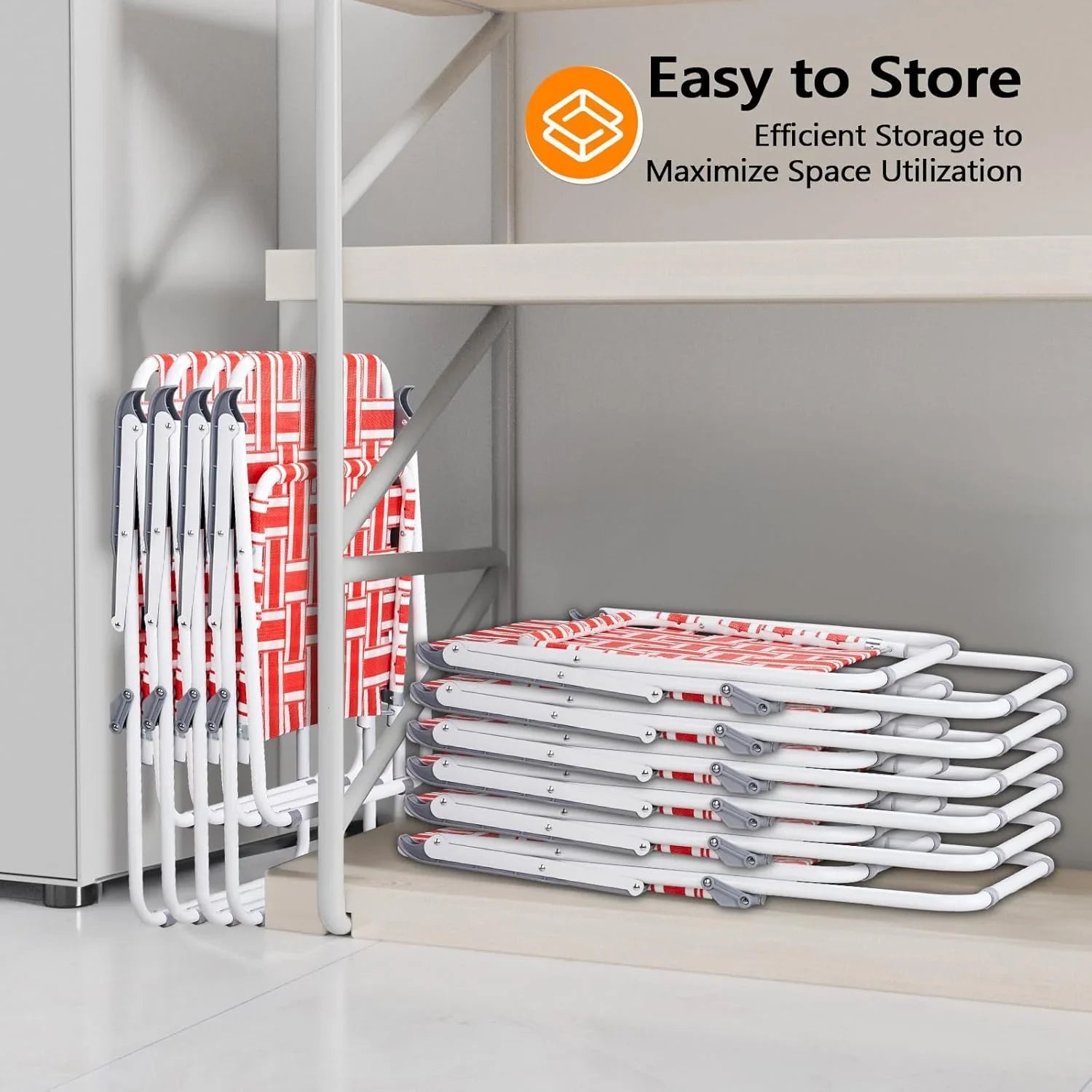 Lot de 2 chaises pliantes en toile pour patio VINGLI, chaise de plage portable pour extérieur, chaise de camping