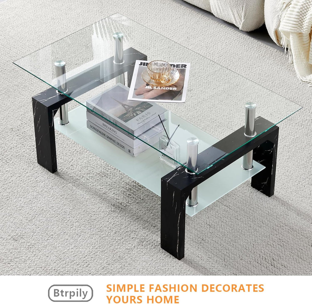 Table basse rectangulaire de salon, table basse d'appoint moderne