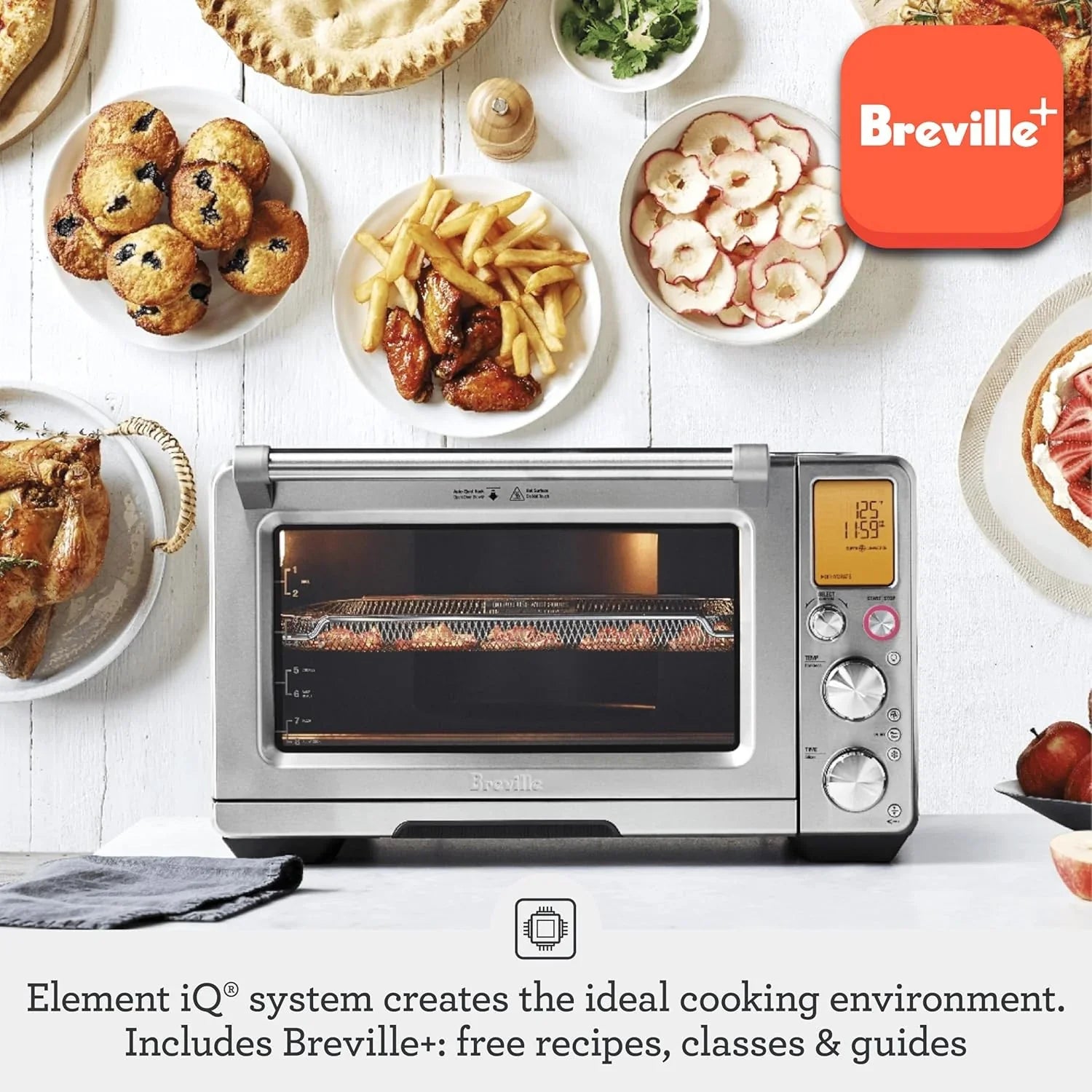 Smart Oven Air Fryer Pro et four à convection, acier inoxydable brossé
