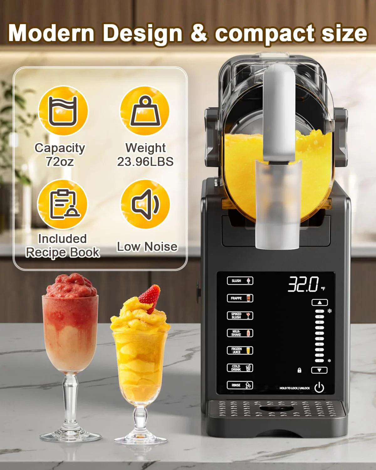 Smoothie Maker Fiii 2,7 L, Smoothie Maker maison, Fonctionnement silencieux, Affichage LED
