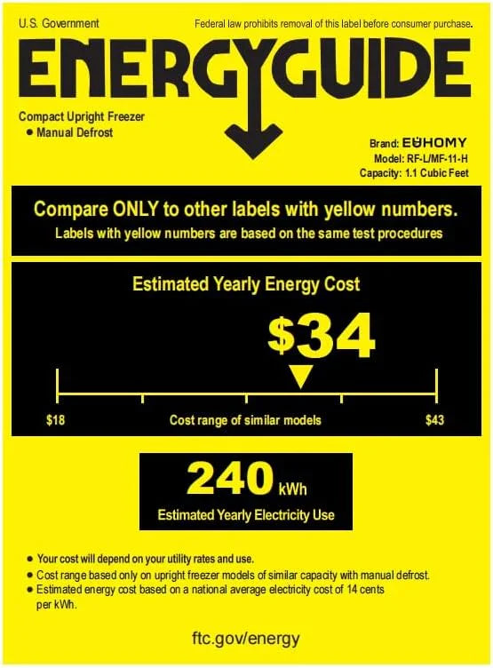 Congélateur vertical, 3,0 pieds cubes, mini-congélateur compact à une porte