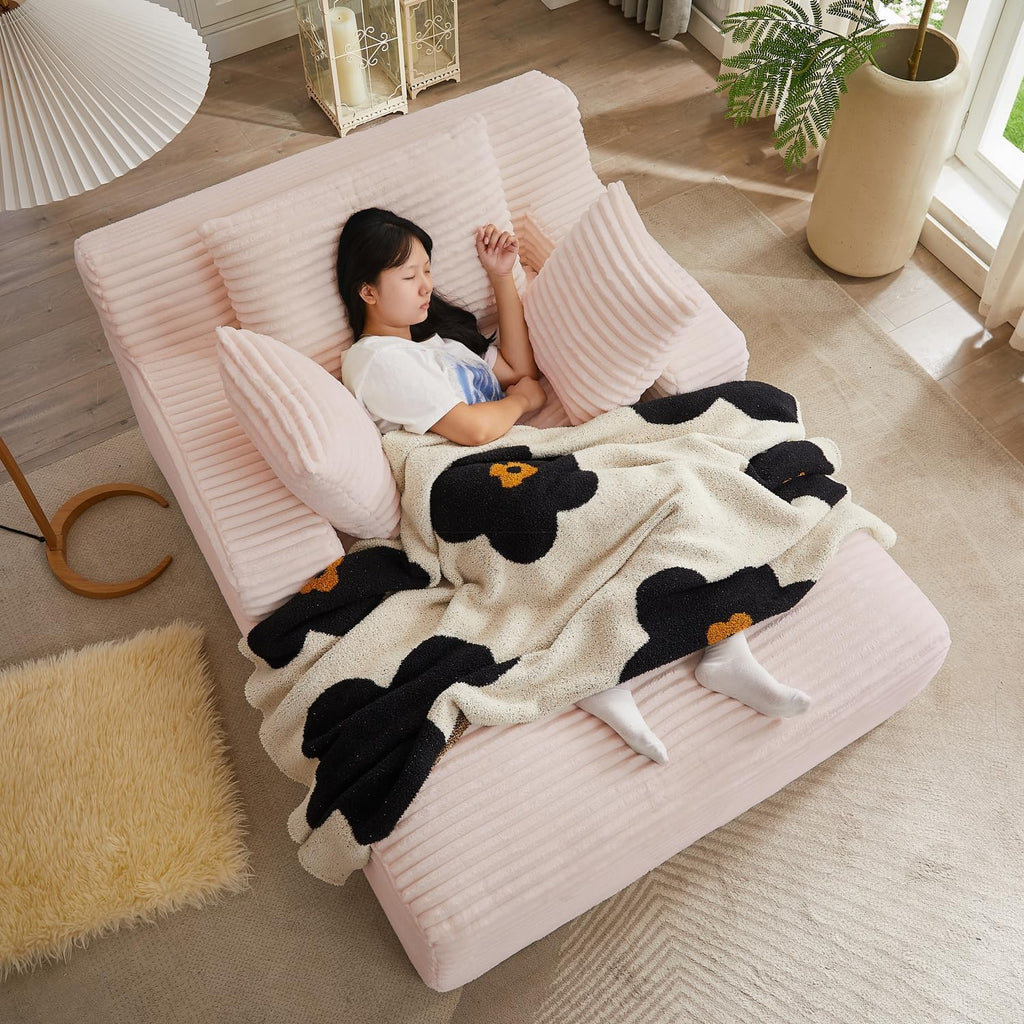 Fauteuil inclinable d'intérieur de 50 pouces, canapé-lit surdimensionné en velours côtelé, fauteuil de lecture à couchage profond, canapé nuage, canapé de salon