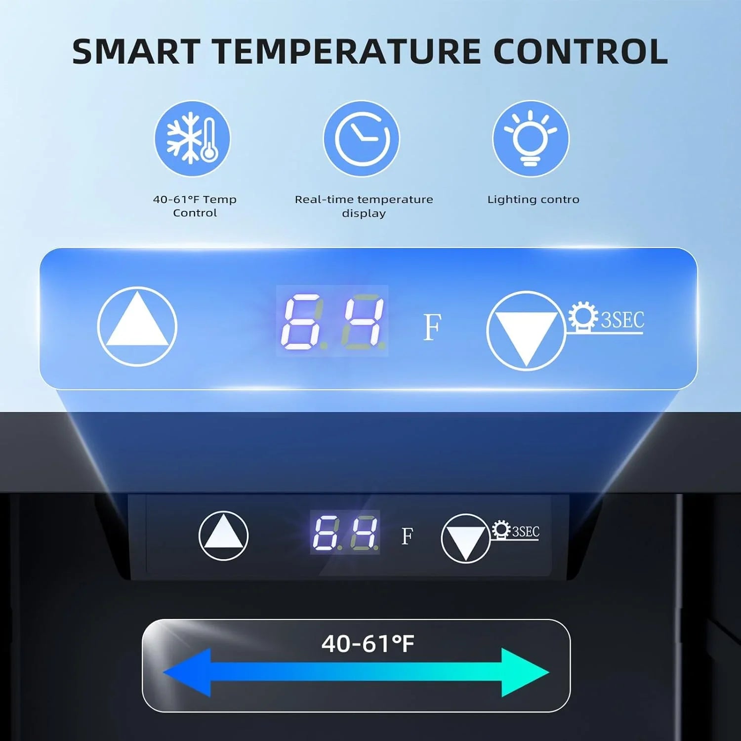 Refroidisseur à vin Antarctic Star 26 bouteilles 130 canettes Réfrigérateur à boissons Mini refroidisseur à vin