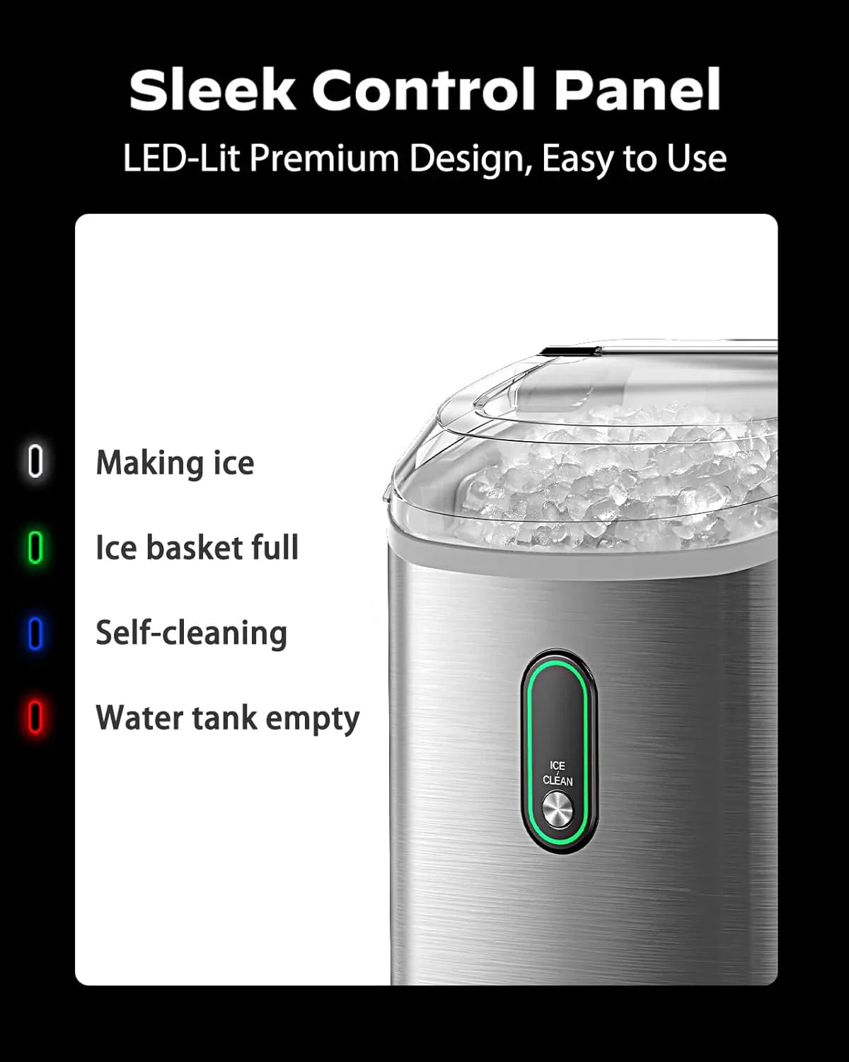 Machine à glace à mâcher Silonn avec fonction autonettoyante