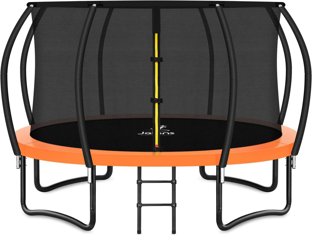 Trampoline Trampoline de loisirs avec filet de clôture et échelle, trampoline d'extérieur antirouille pour enfants et adultes