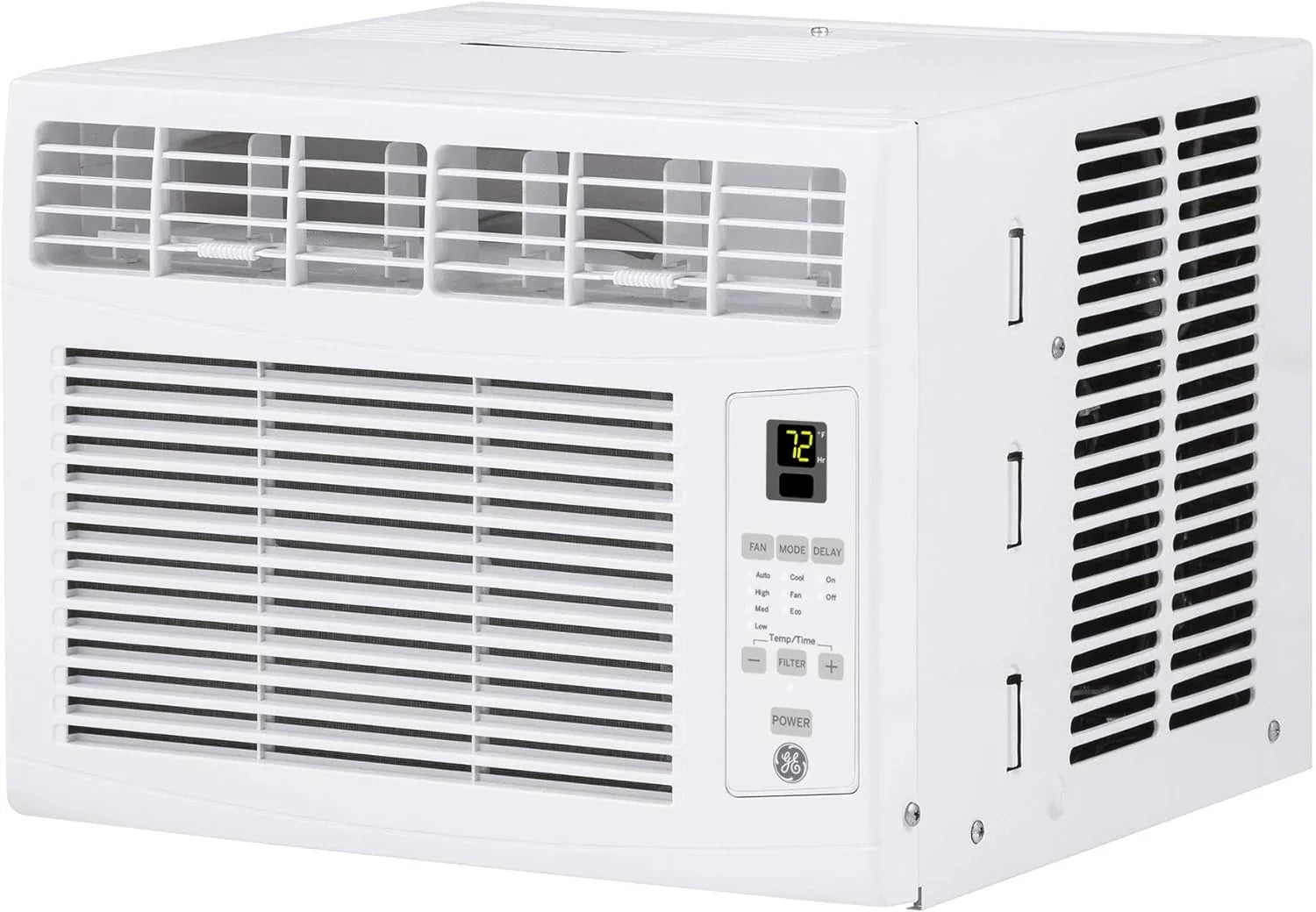 Climatiseur de fenêtre GE, 5 000 BTU pour petites pièces jusqu'à 150 pi² avec ventilateur réglable manuellement et réglages de refroidissement