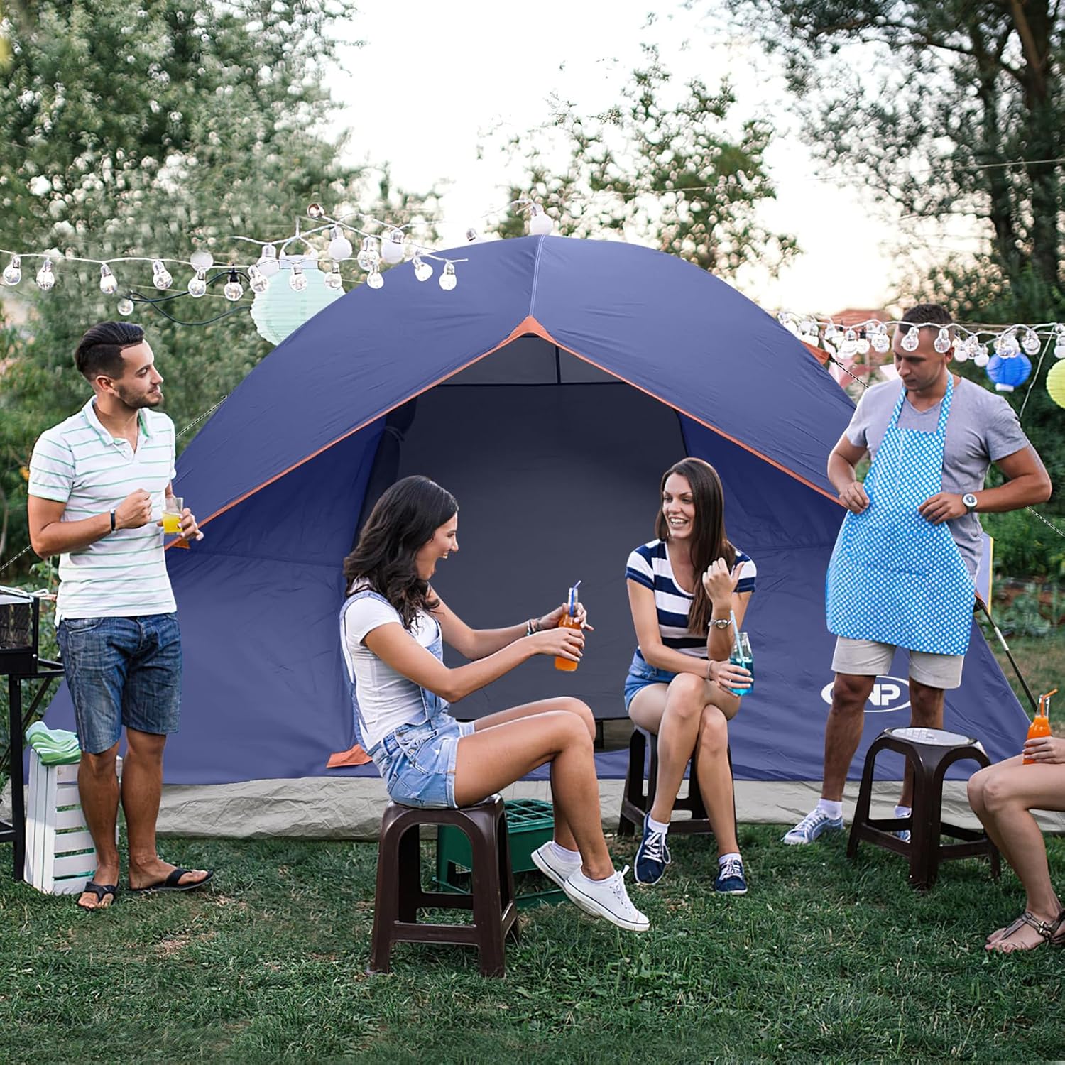 Tente de camping dôme 2/3/4/6 personnes, portable, pour l'extérieur et la randonnée, plage