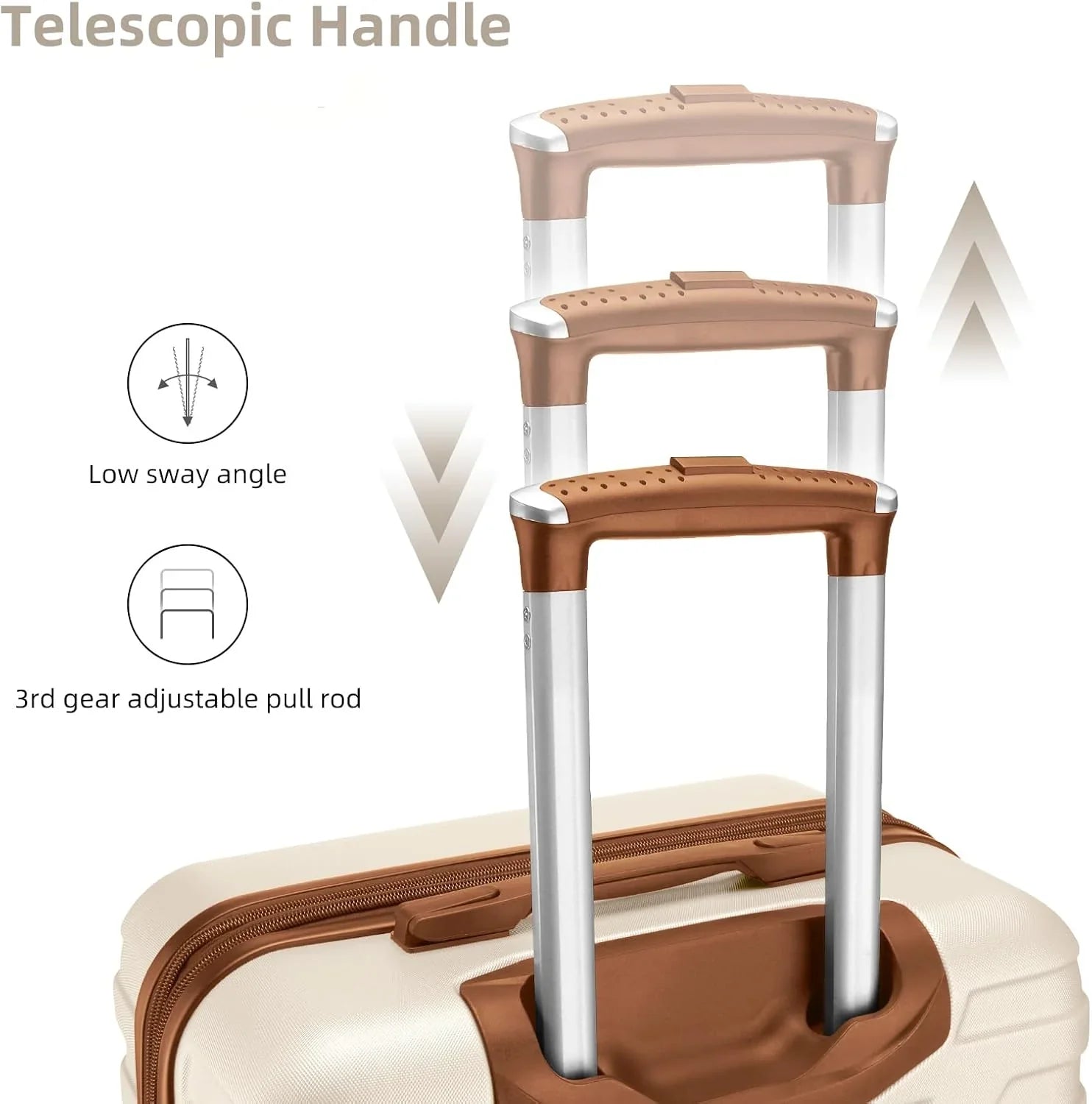 Ensemble de bagages à main légers et extensibles à coque rigide de 6 pièces