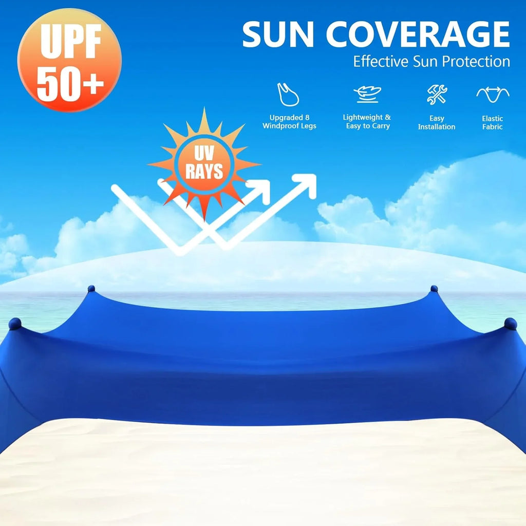 Auvent de tente de plage, auvent de tente de plage de 10 x 10 pieds, auvent robuste