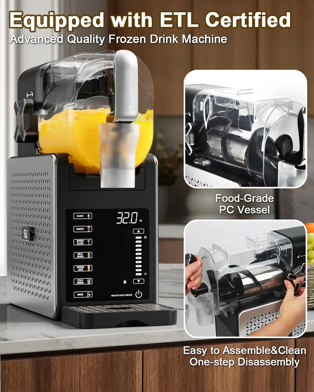 Smoothie Maker Fiii 2,7 L, Smoothie Maker maison, Fonctionnement silencieux, Affichage LED