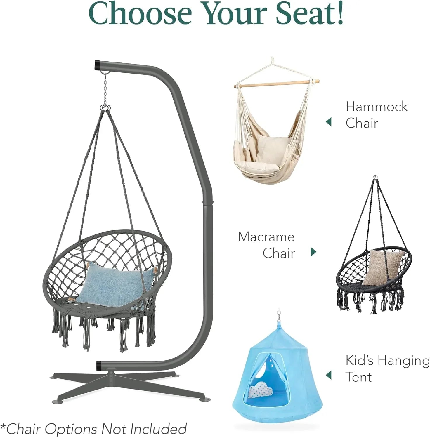 Support en C pour hamac en métal Best Choice Products