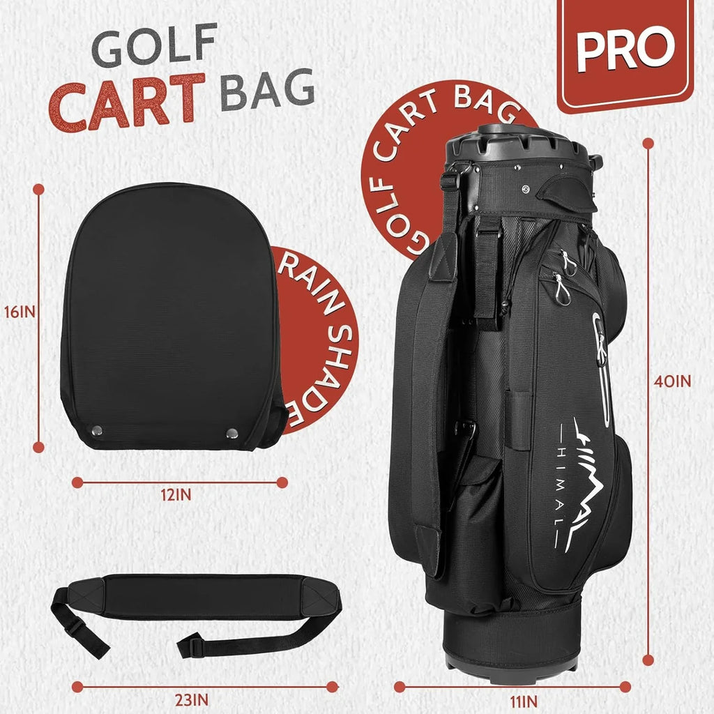 Sac de golf chariot Pro 14 compartiments avec compartiments sur toute la longueur, sac de golf pour homme