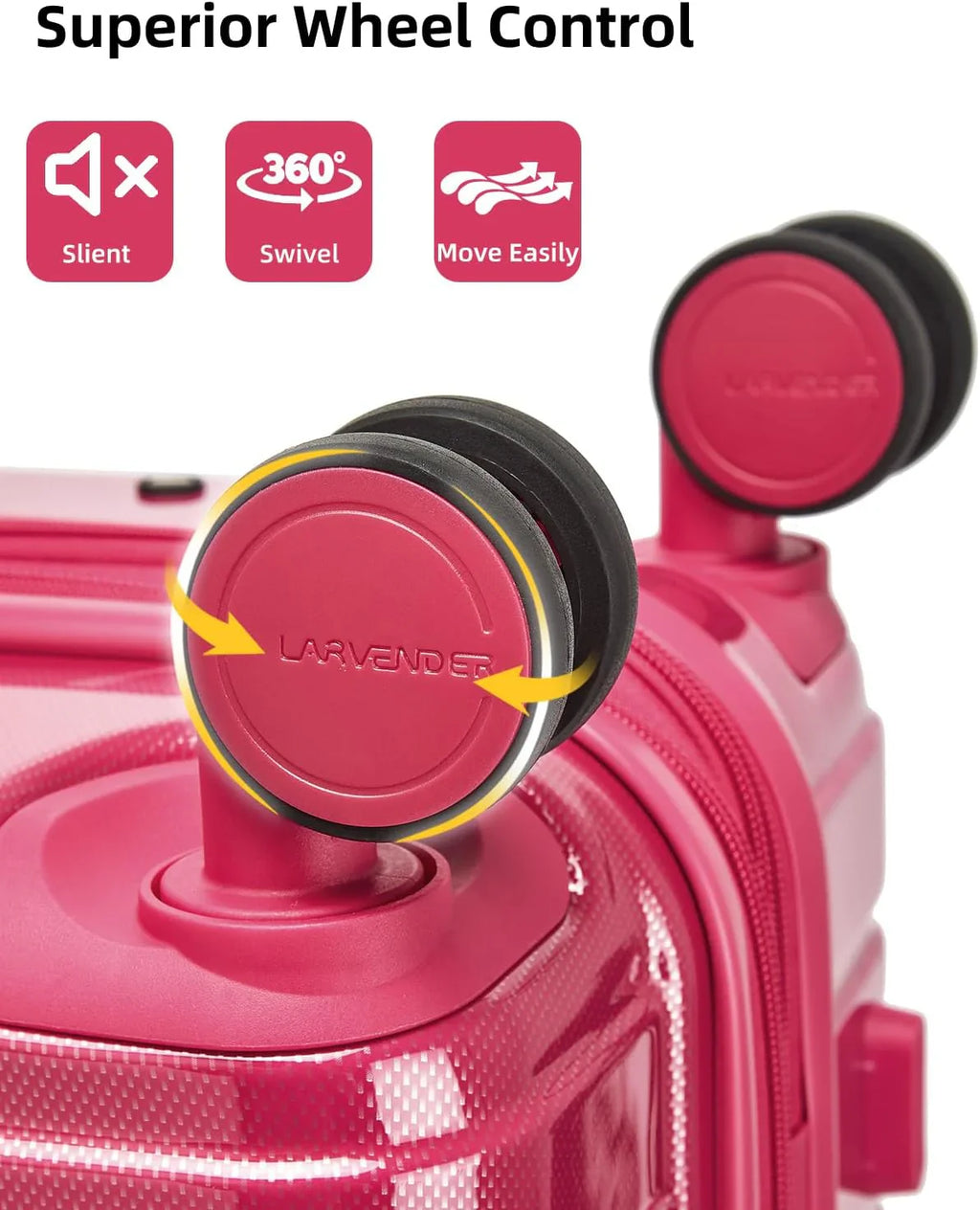 Ensemble de bagages 6 pièces, ensemble de valises rigides extensibles avec roulettes pivotantes, ensemble de bagages à roulettes légers