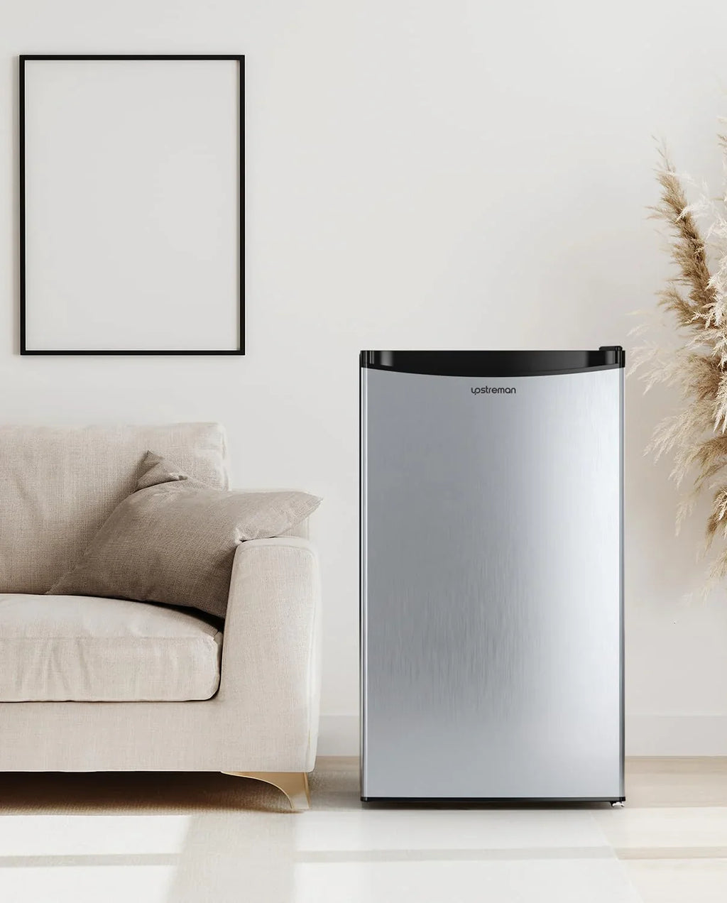 Mini-réfrigérateur Upstreman de 3,2 pieds cubes avec congélateur, mini-réfrigérateur à une porte, réfrigérateur de dortoir