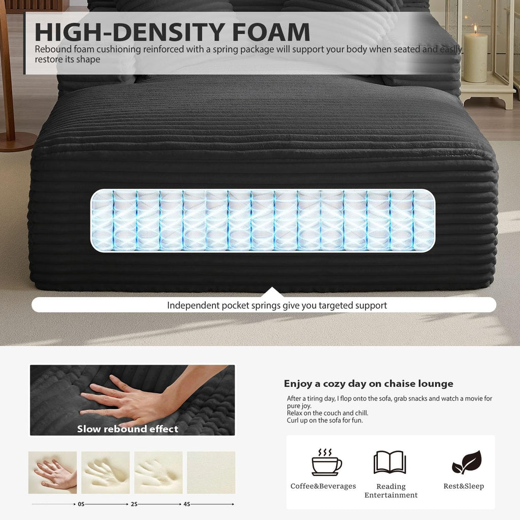 Fauteuil inclinable d'intérieur de 50 pouces, canapé-lit surdimensionné en velours côtelé, fauteuil de lecture à couchage profond, canapé nuage, canapé de salon