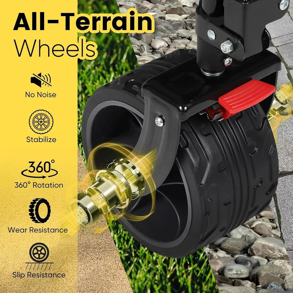 Chariot de voyage pliable Sekey de 122 cm de long, capacité de charge de 200 kg, chariot de jardin polyvalent et robuste de 300 litres.