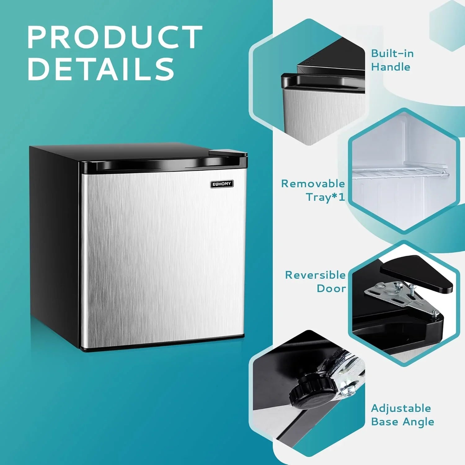 Congélateur vertical, 3,0 pieds cubes, mini-congélateur compact à une porte