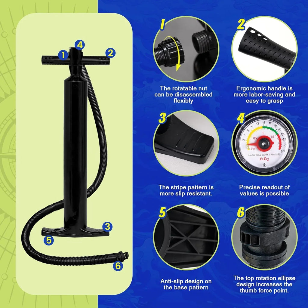 Planche de stand up paddle gonflable FunWater avec accessoires de pagaie SUP haut de gamme, pont EVA antidérapant, pagaie 11'/10'6'