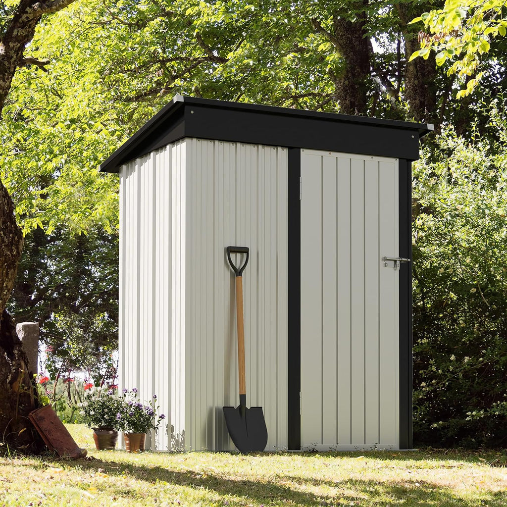 Abri de jardin extérieur Devoko 5 x 3 pi verrouillable en métal